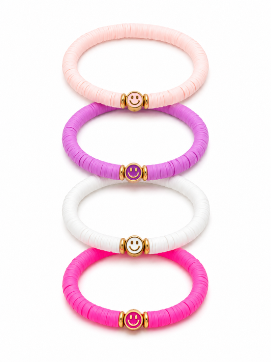 Pastel Beaded Charm Bracelet