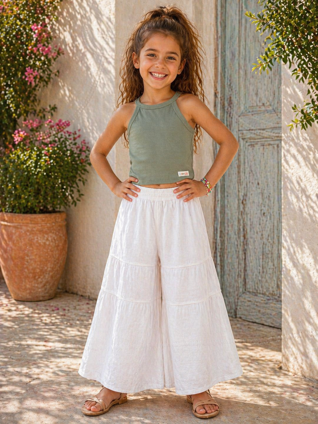 Sun Breeze Linen Wide-Leg Pants