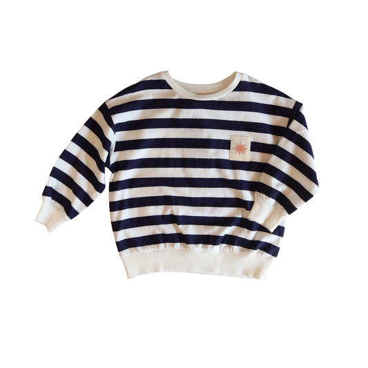 Navy Striped Sweatshirt