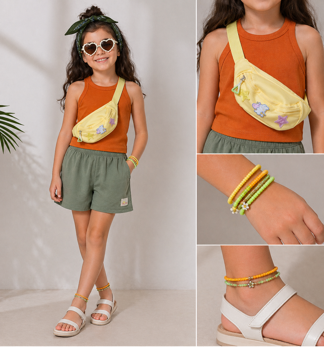 Olive Breeze Cotton Shorts